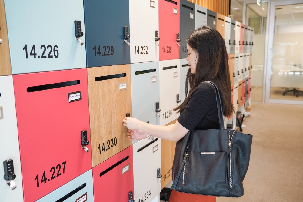 lockers at the office