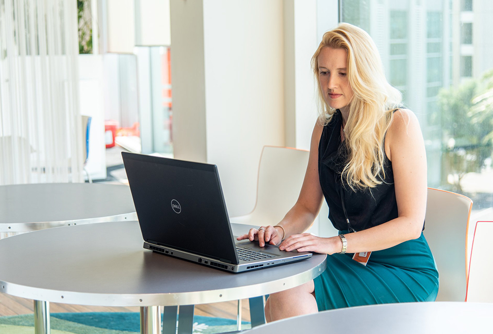 AECOM Graduate Sarah Jane Fausset writing emails
