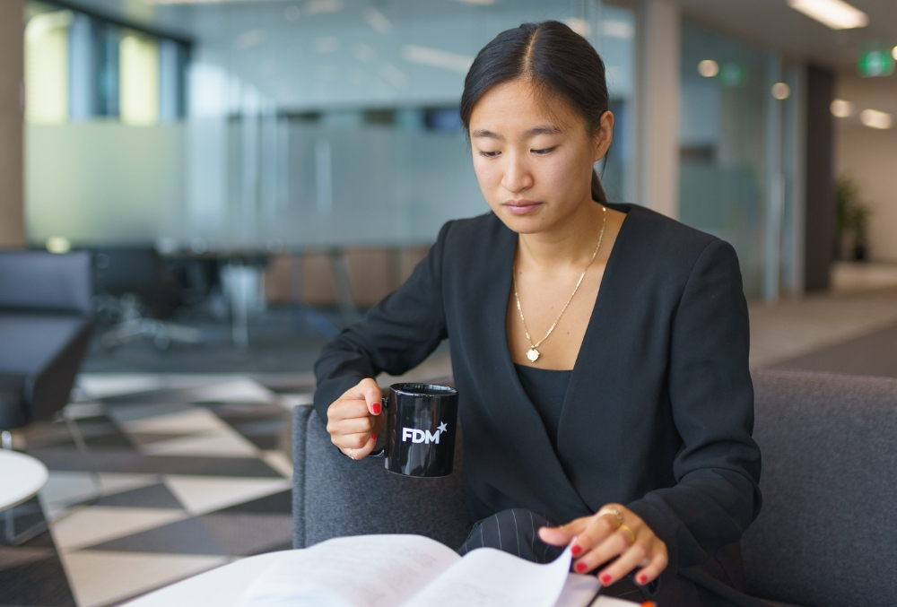 FDM Group Ming Li first morning break from training
