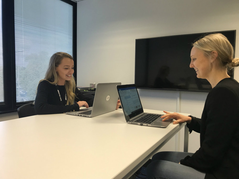 Mercedes-Benz Australia Gabi Potgieter meeting with her manager