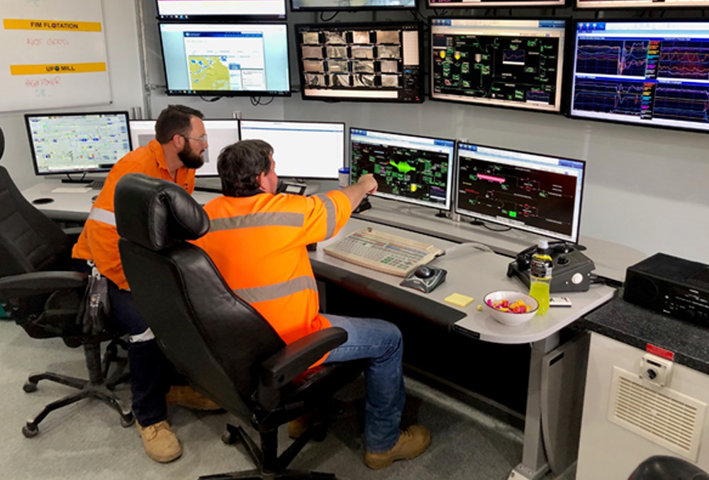 Newmont Australia Graduate Trent George-Kennedy in a processing meeting