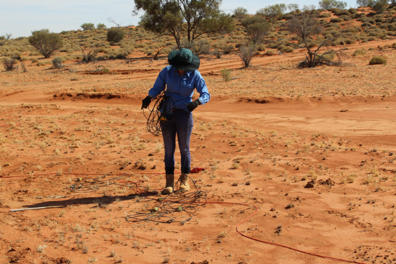 India doing field work