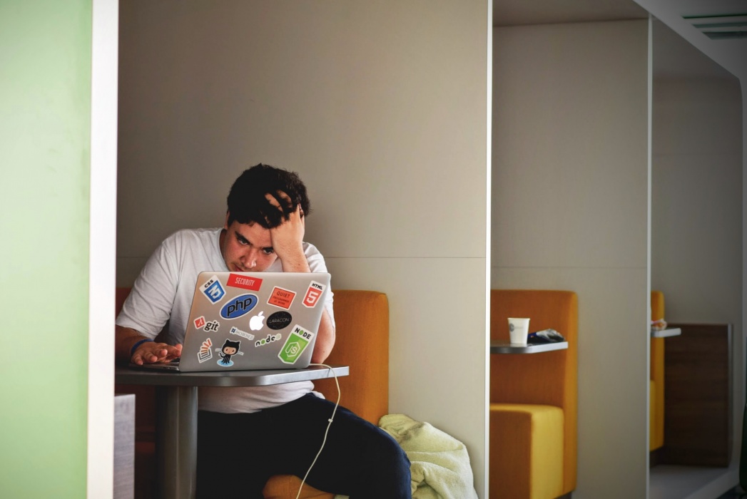 Student looks stressed