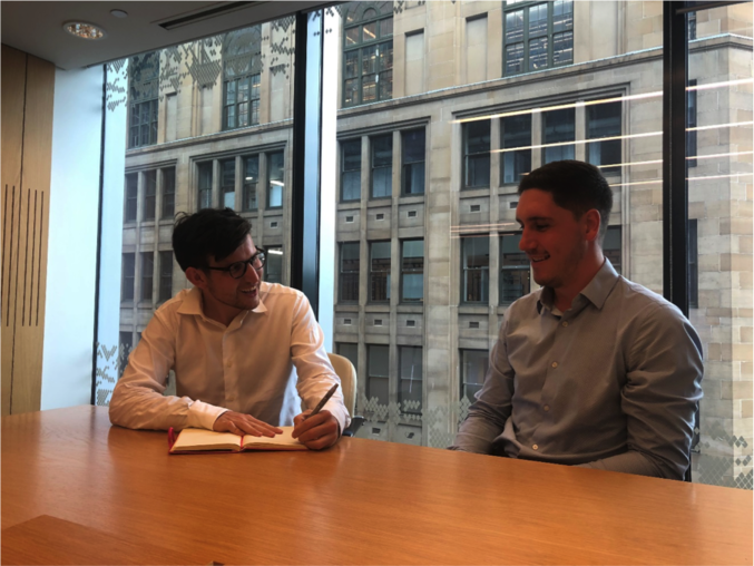 ASIC Patrick summarising important reminders, recaps of events and deadlines with his manager