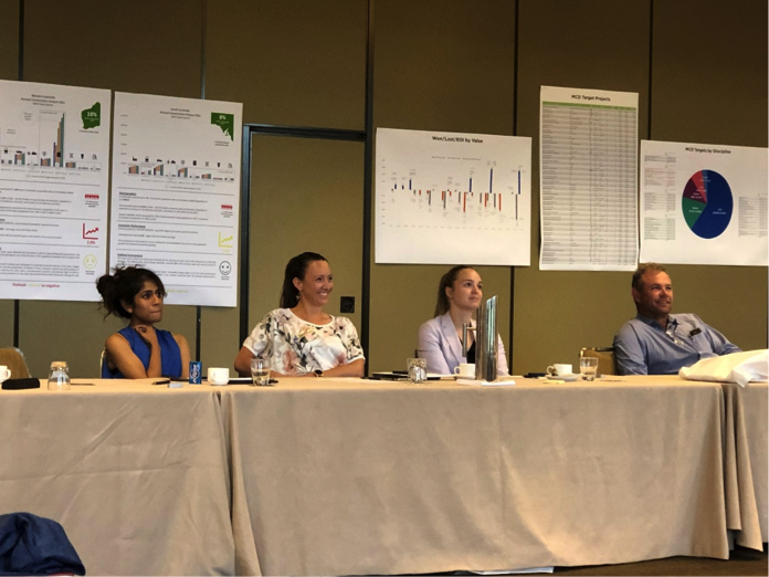 Group of professionals in a panel