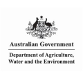 Logo of the Department of Agriculture, Water and the Environment- Silhouette of a kangaroo and an ostrich